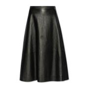 Leren rok Balenciaga , Black , Dames