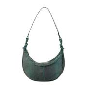 Python Bosgroene Halvemaan Tas Claris Virot , Green , Dames