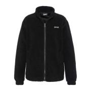 Zwarte Fleece Vest met rits Schott NYC , Black , Heren