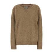 Cappuccino Wollen Trui Maison Margiela , Gray , Dames