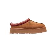 Gezellige Chestnut Slof met Rode en Witte Vlecht UGG , Brown , Heren