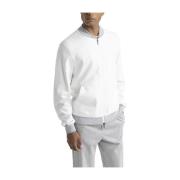 Bomber sweatshirt van katoenmix Peserico , White , Heren