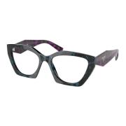 Teal Tortoise Brilmontuur Prada , Multicolor , Unisex