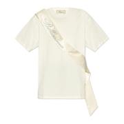 T-shirt met logo Blumarine , Beige , Dames