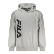 Grijze Hoodie Met Geborduurd Logo Fila , Gray , Heren