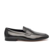 Zwarte leren mocassin schoen Tod's , Black , Dames