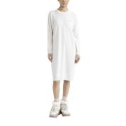 Wol, zijde en kasjmier jurk Peserico , White , Dames