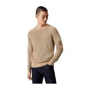 Trui met ronde hals Calvin Klein Jeans , Beige , Heren