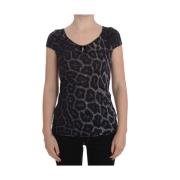 Stijlvolle Leopard Modal Top Roberto Cavalli , Gray , Dames