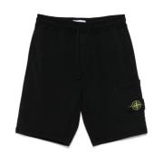 Zwarte Casual Shorts Stone Island , Black , Heren