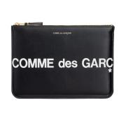 Leren Logo Media Tas Comme des Garçons , Black , Dames