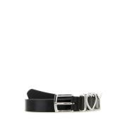 Klassieke Zwarte Leren Riem Y/Project , Black , Dames