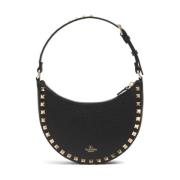 Zwarte Rockstud Mini Tas Valentino Garavani , Black , Dames