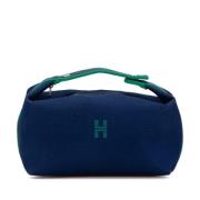 Pre-owned Canvas handbags Hermès Vintage , Blue , Dames