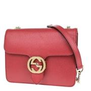 Pre-owned Leather shoulder-bags Gucci Vintage , Red , Dames