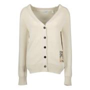 Beige Cavalier Wol Vest Burberry , Beige , Dames