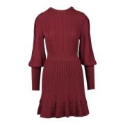 Elegante Damesjurk Viscose Polyester Antonino Valenti , Red , Dames