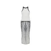 Jurk met paillettenrok The Attico , Gray , Dames