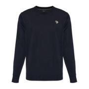 Katoenen trui met logopatch PS By Paul Smith , Blue , Heren