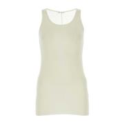 Ivoor Viscose Blend Tank Top Ami Paris , Beige , Dames