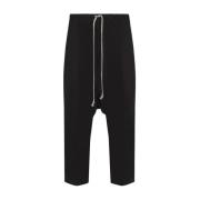 Zwarte Korte Katoenen Broek Rick Owens , Black , Heren