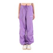 Cargo nylon broek met trekkoord taille Hinnominate , Purple , Dames