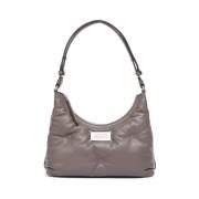 Taupe Grijs Lamsleren Schoudertas Maison Margiela , Gray , Dames