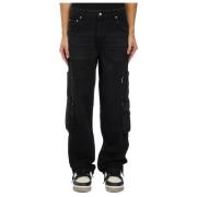 Denim Workshop Broek Represent , Black , Heren