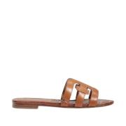 Bruine Leren Sandalen Sam Edelman , Brown , Dames