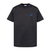 T-shirt met geborduurd logo Burberry , Blue , Heren