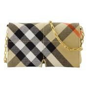 Vintage Check Mini Snap Tas Burberry , Beige , Dames