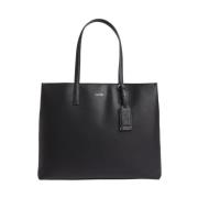 Zwarte Medium Shopper Handtas Calvin Klein , Black , Dames