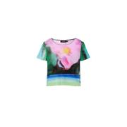 Korte Mouw T-shirt Desigual , Multicolor , Dames