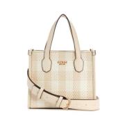 Silvana 2 Compartiment Tote Tas Guess , White , Dames