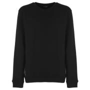 Zwarte Sweater met Logo Print Dondup , Black , Heren