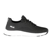 Sportieve Zwarte Sneakers met Contrastzool voor Heren Fila , Black , H...