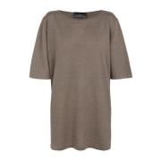 Lian, linnen gebreid t-shirt Cortana , Brown , Heren