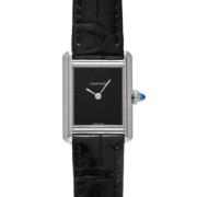 Pre-owned Stainless Steel watches Cartier Vintage , Black , Dames