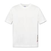 T-shirt met logopatch Burberry , White , Heren