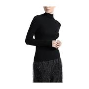 Puur nieuwe wol coltrui Peserico , Black , Dames