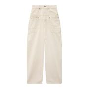 Loszittende Ecru Denim Jeans Isabel Marant , Beige , Heren