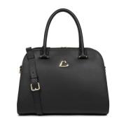 City Philos Leren Tas met Rits Lancaster , Black , Dames