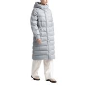 Lange donsjack met capuchon Peserico , Gray , Dames