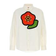 Witte Poplin Overhemd Klassieke Stijl Kenzo , White , Heren