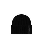 Stijlvolle Beanie Hoed voor Mannen Replay , Black , Heren