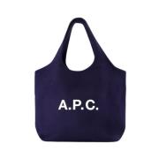 Blauwe Wollen Tote Tas Ninon A.p.c. , Blue , Dames