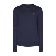 V-hals Trui Tommy Hilfiger , Blue , Heren