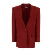 Rode Wol Oversized Blazer Stella McCartney , Red , Dames