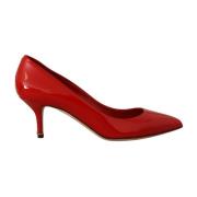 Rode Lakleren Kitten Heels Dolce & Gabbana , Red , Dames