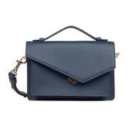 Elegante Flap Handtas met Sluiting Lancaster , Blue , Dames